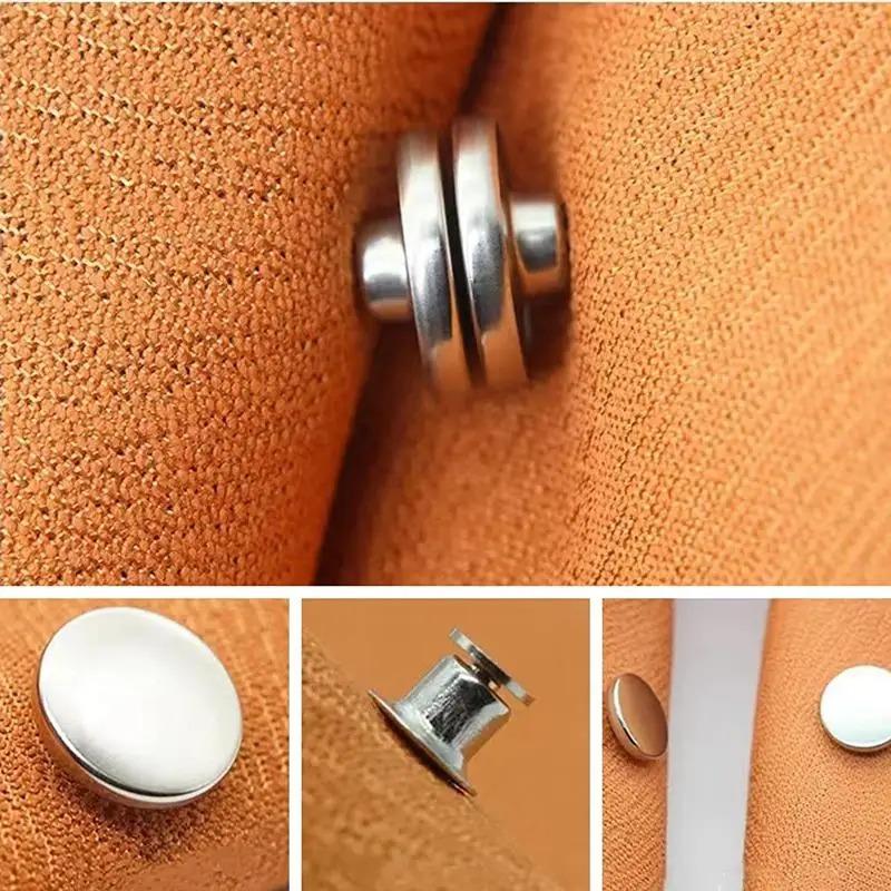 10-1Pair Curtain Magnetic Button Detachable Curtain Fix Fastener Clip Prevent Light Adjustment Window Screen Close Magnet Buckle