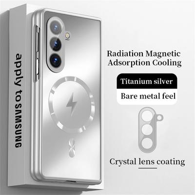 Coque Mate Givrée AG de Luxe Pour Magsafe Charge sans Fil Pour Samsung Z Fold 7 ZFold 6 5 4 3 5G Protection Complète de l'Objectif Housse Arrière