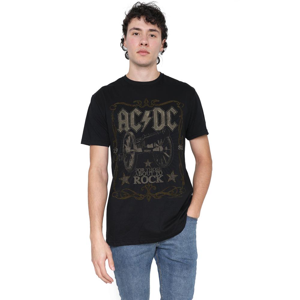 AC/DC Mens Rock Label T-Shirt
