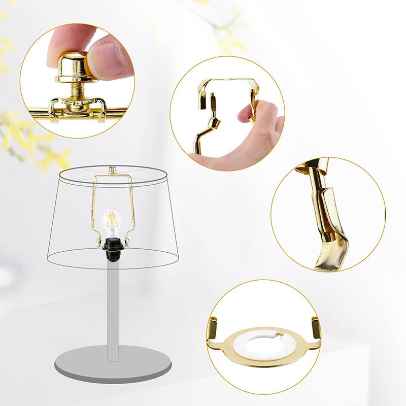 8 9 10 Inch Lamp Shade Holder for Standard Lamp Rod E26 E27 Light Base Suitable for DIY Desk Floor Table Lamp Fitting