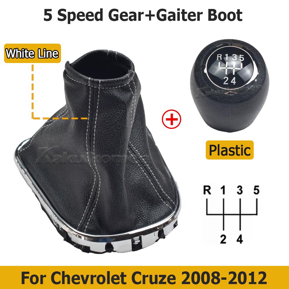 5/6 Speed Hand Speed Ball Gear Shift Knob Gaiter Boot Dustproof Cover For Chevrolet Chevy Cruze 2008 2009 2010-2012