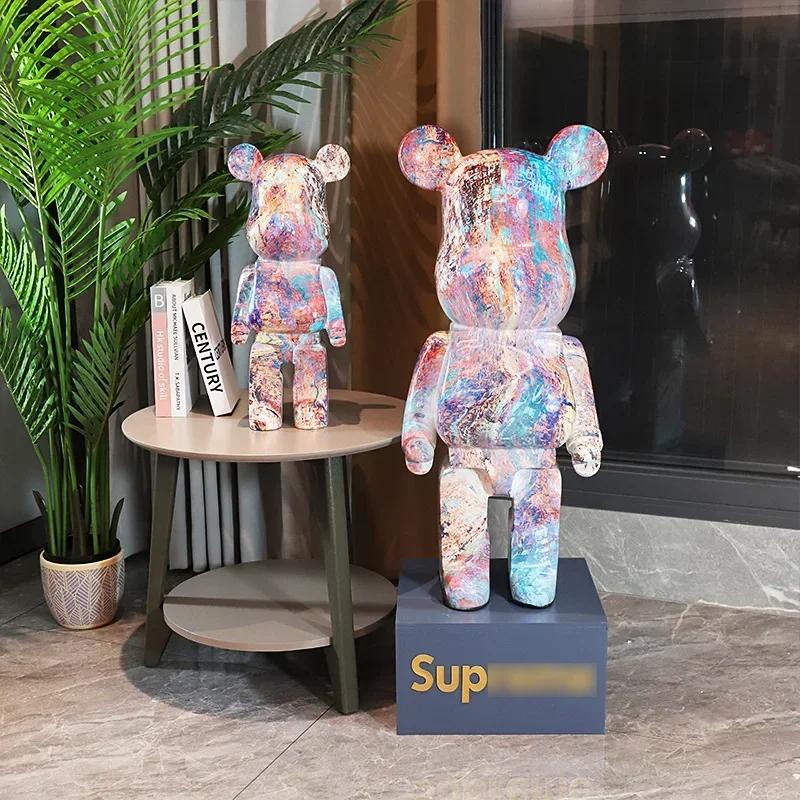 Creative Modern 50cm Cartoon Violent Bear Decoration Piggy Bank Home Improvement TV Cabinet Large Floor Statue Sculpture Gifts