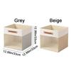 Non-woven Fabric Square Storage Box Large Capacity Folding Clear View Clothes Storage Box Stackable with Handle