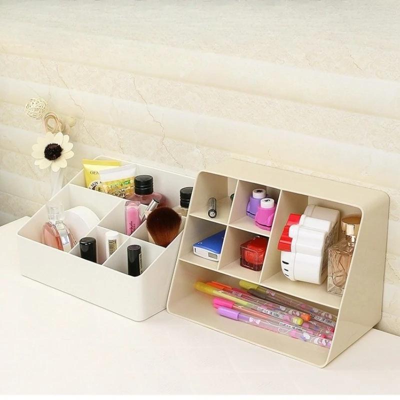 Large Capacity Multi Compartment Makeup Storage Box Desktop Organizer For Cosmetics Skincare And Small Items