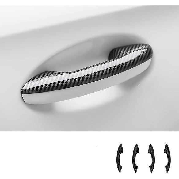Car Door Handle Protector Abs Carbon Fiber Door Handle Trim Cover /Fit for Mercedes Benz GLC X254 C Class W206 S206 2022 2023 2024 Car Exterior