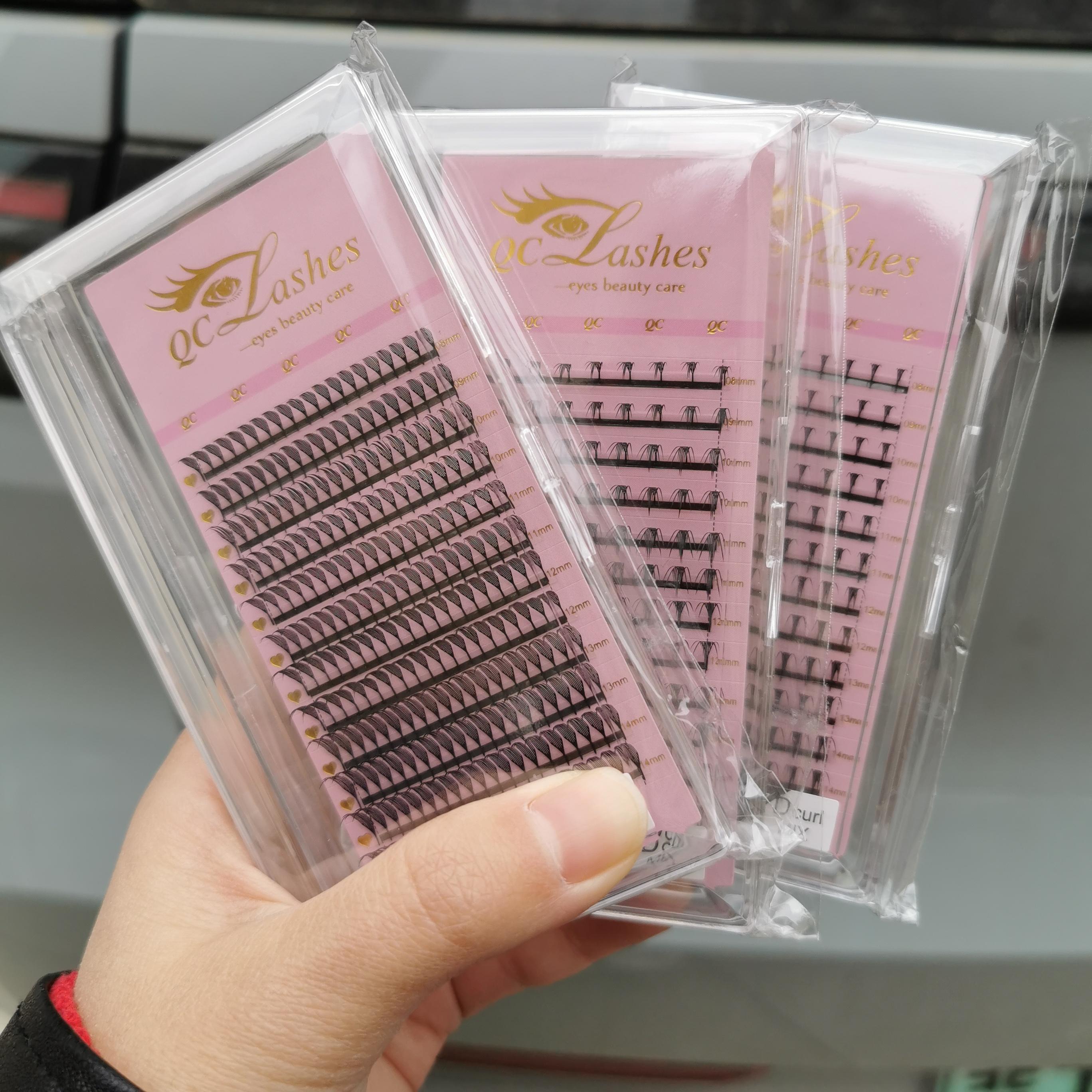 New Arrive Matte Black Individual Comic Tower Tips Super Soft Eyelash Extension Fluffy Soft Comic Spire Eyelash Extension Clear box&D&0.07MM&Mix чёрный
