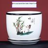 Large Ceramic Flower Pot with Saucer for Indoor or Balcony Plants