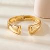 DIEZI Punk Hip Hop Geometric Cuff Bangles Exaggerated Irregular Gold Silver Color Metal Spring Bangles For Women Men Bracelet
