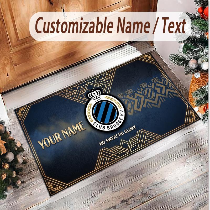 Personalized Crystal Velvet Carpet Club Brugge FC Pattern Non Slip Floor Rug