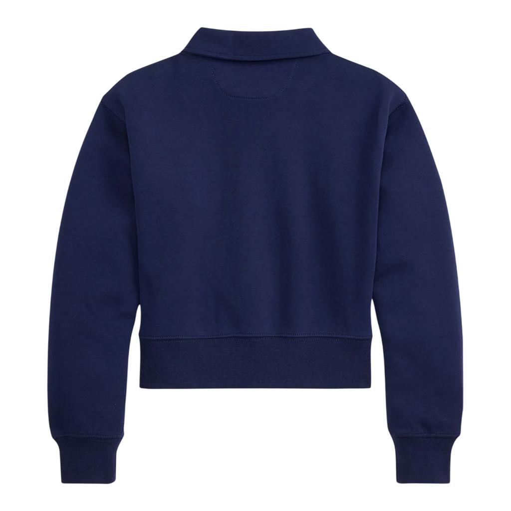 Ralph Lauren Girls Fleece Quarter Zip Crop Sweatshirt