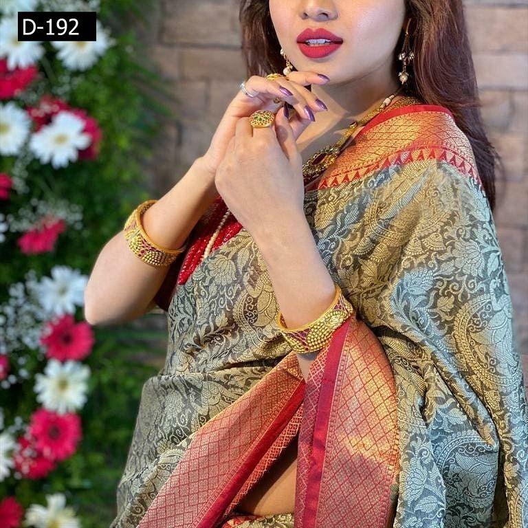 Beautiful Rich Pallu And Jacquard Work On All Over Saree