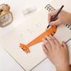 5Pieces Colorful Animal Shaped Rulers Educational Tool Drawing Ruler Acrylic Texture for Youthful Students Artwork