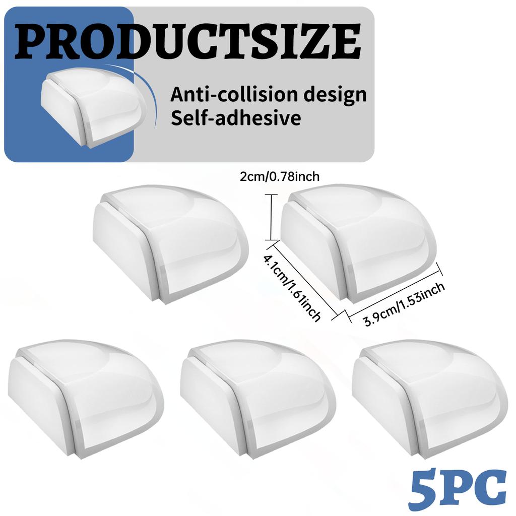 Boden-Türstopper, nicht gebohrter Dusch-Türstopper selbstklebender Gummi-Wandschutz, geeignet für Haushaltsmöbel Glas Spiegel