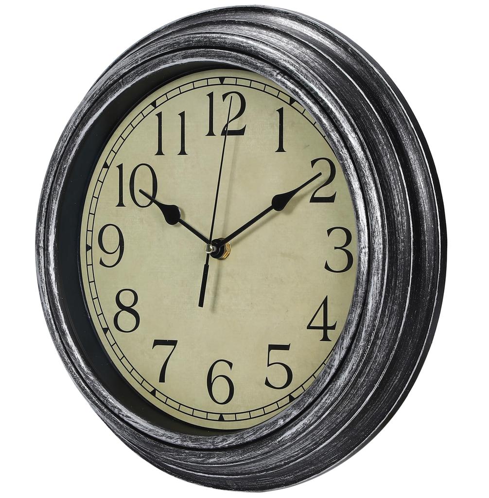 matakoko315 Wall Clock Antique Gray Silver