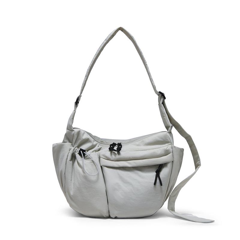 

Женская ультралегкая нейлоновая кроссбоди большой вместимости: Универсальный, Повседневный Дорожный Рюкзак светло-серый