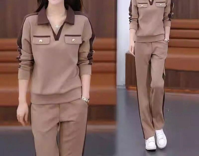 

Женский повседневный модный свитер 2024 года: Двухкомпонентный пиджак с лацканами для создания молодежного образа на раннюю осень 4XL темно-коричневого