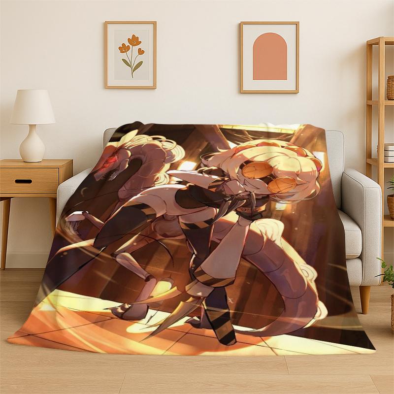Droni Assassini a Cartoni Animati Uzi V Robot Coperta in Flanella Morbida Calda Plaid per Camera da Letto Soggiorno Letto Viaggio Campeggio Picnic