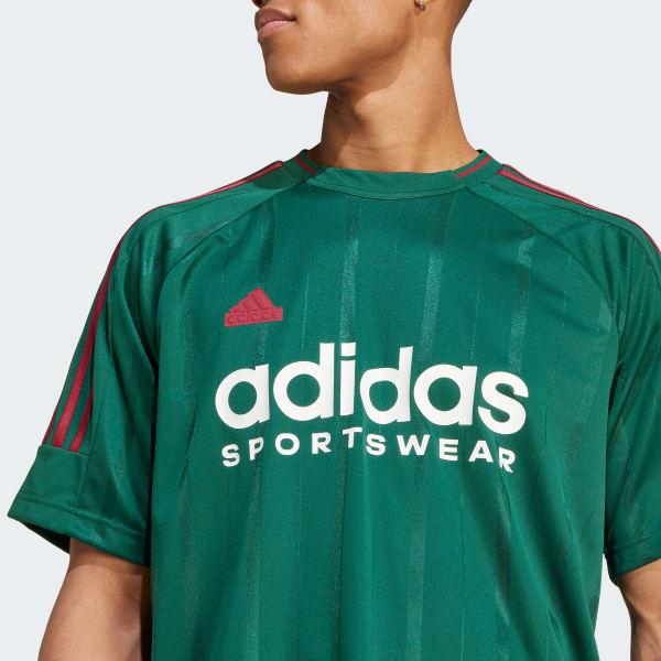 Adidas House of Tiro Nations Pack Tee Dark Green/Collegiate Burgundy/Cloud White Men Streetwear IY2053