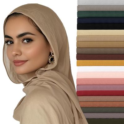 Scarf Hijab Jersey in Cotone Modal Velo Musulmano Sciarpa Lunga Musulmana Turban Morbido Semplice Fasce per la Testa da Legare per Donne Fascia per la Testa Africana