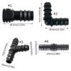 8Pcs Drip Irrigation Fittings Connectors 1/2inch Irrigation Tubing Garden Hose Coupler Barbed Connector Plastic