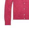 Polo Ralph Lauren Kids FW23 Einfarbiges Zopfmuster Lässiger Langarm-Pullover Kinderpullover Lila-Rot 313543047-050