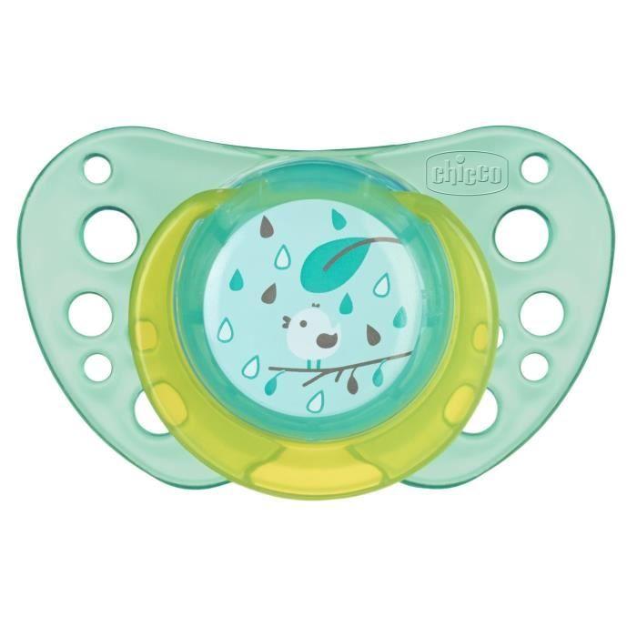 CHICCO Dudlíky Physio Air Kaučuk - Sterilizovatelná krabička - x2 - Růžové - 12m+