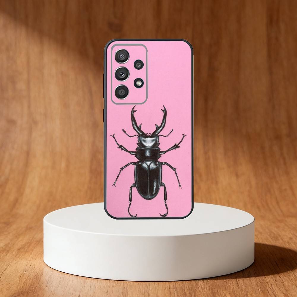 B-Biology Art Insects Bugs Phone Case For Samsung S25,S24,S21,S22,S23,S30,Ultra,S20,Plus,Fe,Note,10,9,5G Black Cover