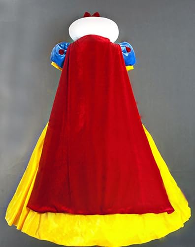 [Hosaku Co., Ltd.] Snow White Long Dress, Event Costume, Cosplay, Festival, Halloween, Witch, Headband, Panniers Included (XL)