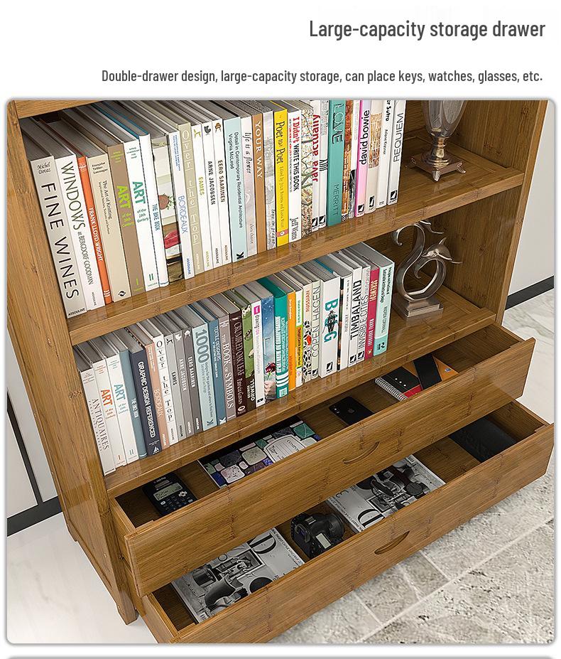 Minimalist Multi-Layer Bookshelf: Floor-Standing Rack for Home & Children's Room