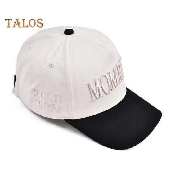 Women Baseball Cap Adjustable Cotton Embroidery Letters Baseball Cap Outdoor Ponytail Truck Hat for Casual Daily Wear