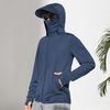 Herren Sommer Sonnenschutzmantel Mit Kapuze Dünn Atmungsaktiv Tasche UV-Schutz Einfarbig Langarm Sonnenschutzkleidung Radsportbekleidung