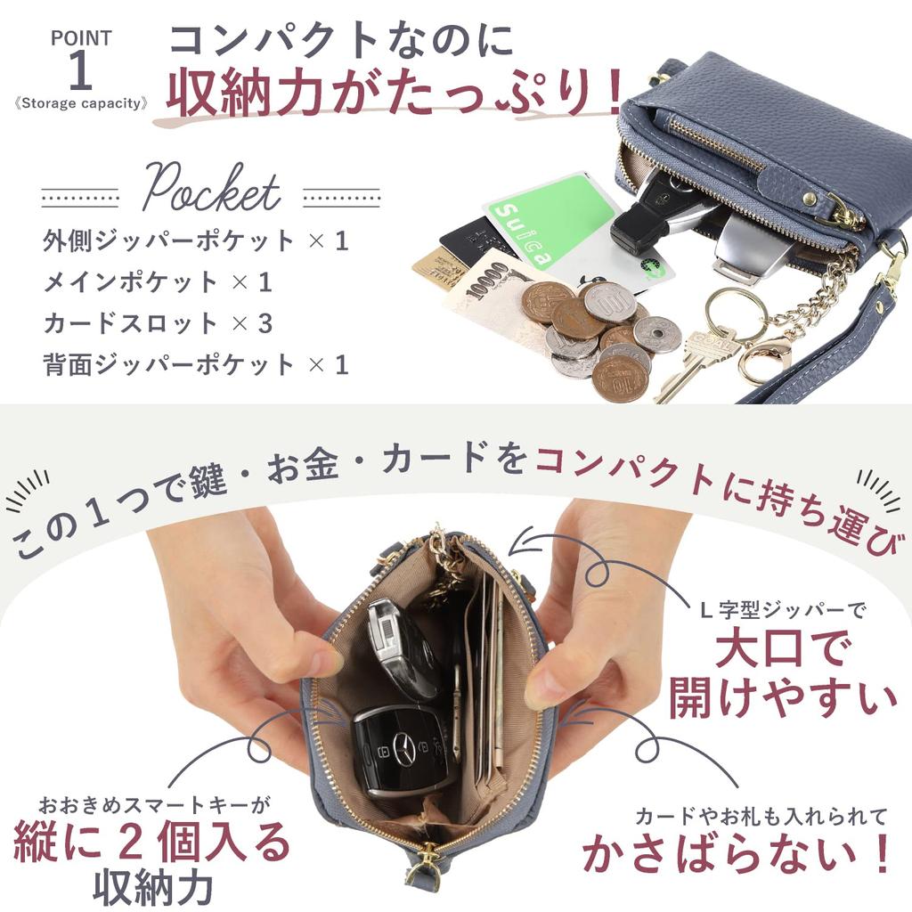 IWK Smart Key Holds 2 for Women Case, Keys, Compact, (Melon Yellow)