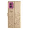 For Motorola Moto G55 5G Wallet Phone Case Butterfly Floral Imprint Leather Flip Cover