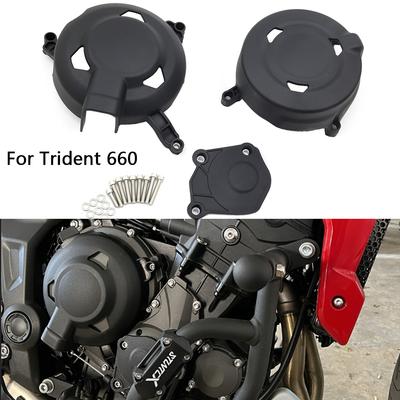NEW For TRIDENT 660 Motorcycle Part Engine Stator Side Cover Guard Crankcase Carter Protector For Trident 660 2025 2025