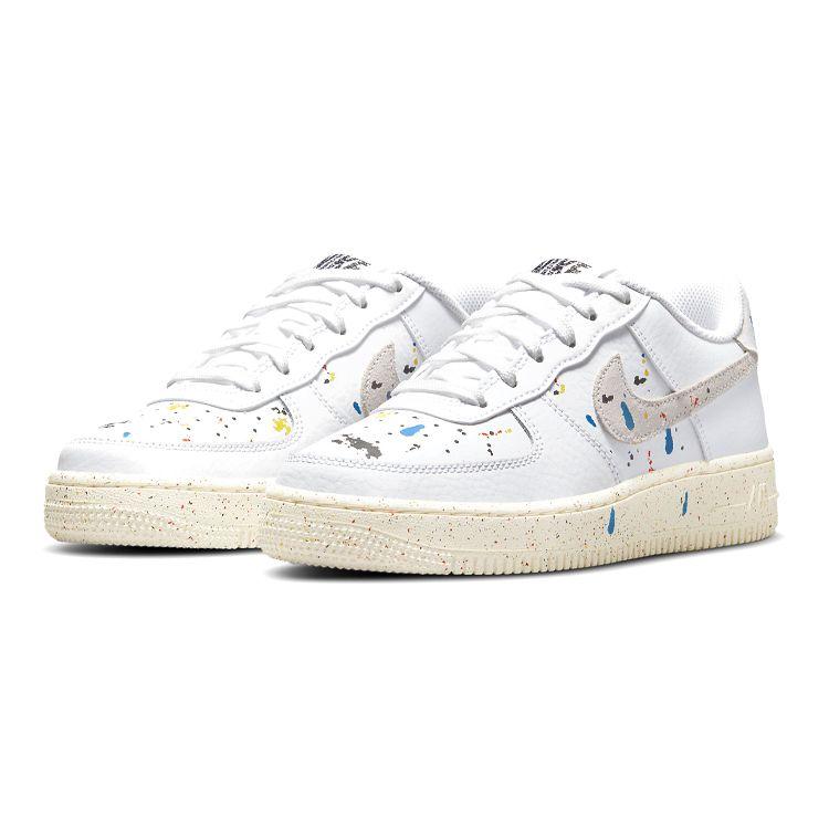 Nike Air Force 1 LV8 3 GS Paint Splatter - White Kids Sneakers Sail DJ2598-100