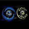EMIW1 7 Colors LED Car Drinks Holder Water Logo Cupmat Coaster for SKODA Superb Kamiq Octavia A5 Fabia Rapid Yeti Kodiak Accessories