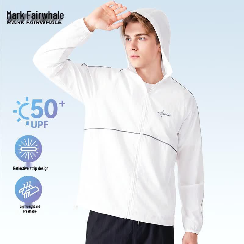 Mark Fairwhale Men s Hooded UV Protection Jacket XL белый