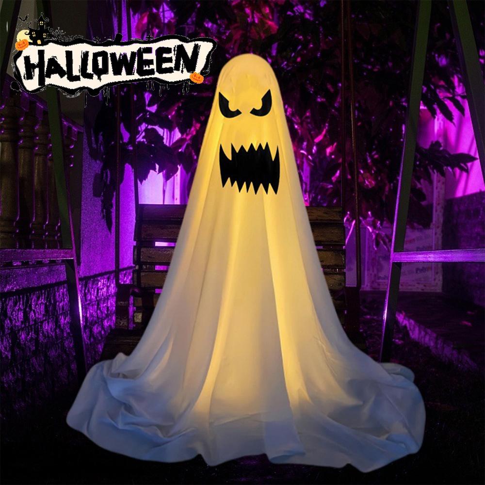 33.5Inch Halloween Ghost Light Up Spooky Ghost with Light Battery Operated Halloween Decoration Halloween Light Up Spooky Ghost