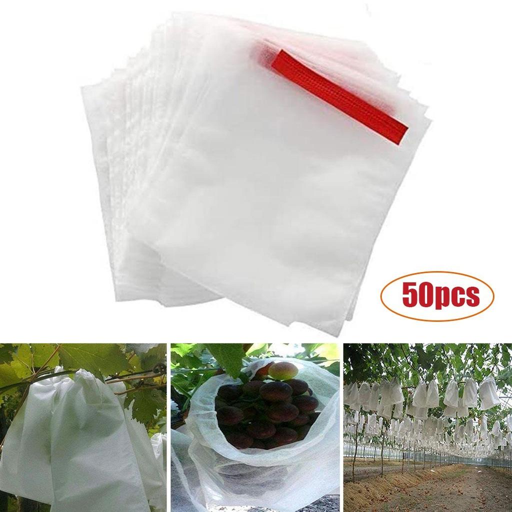 50PCS Garden Plant Fruit Cover Protect Net Mesh Bag Against Ct Bird