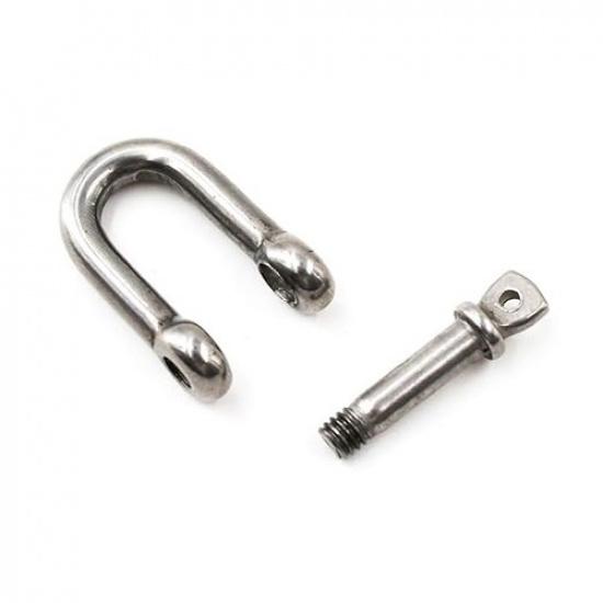 3/8" 304 Stainless Steel D Ring Shackle Lock for Heavy Duty Construction, Vehicl