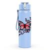 1PC Colorful Butterfly Floral Print 750ml Color Plastic Sports Water Bottle Leakproof Flip Straw Lid Suitable for Sports Office Home Use