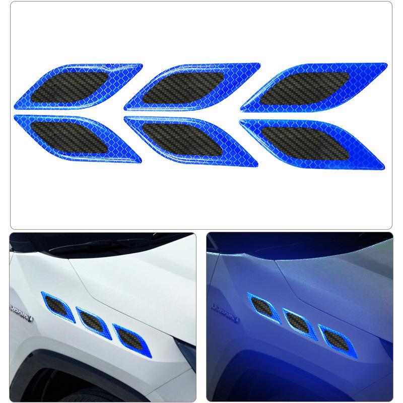 Car reflective decorative stickers, anti-collision strips, night glow reflective safety warning stickers, body stickers