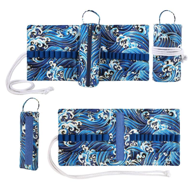 Oxford Cloth Crochet Hook Organiser Knitting Needle Storage Case For Knitting Tool and Crochet Craft Accessories Storage