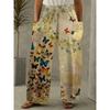 Fashion Flowers Butterfly Print Pants Casual Delicate Ladies Wide-legged Pants Autumn Hundred Retro Street Shooting Pants