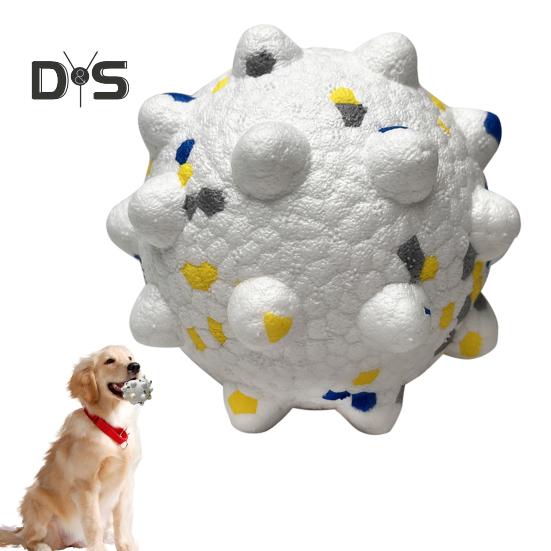 Indestructible Dog Chew Toy Tough Dog Teething Ball for Aggressive Chewers Interactive Popcorn Bouncy Balls for Large Medium Small Dogs