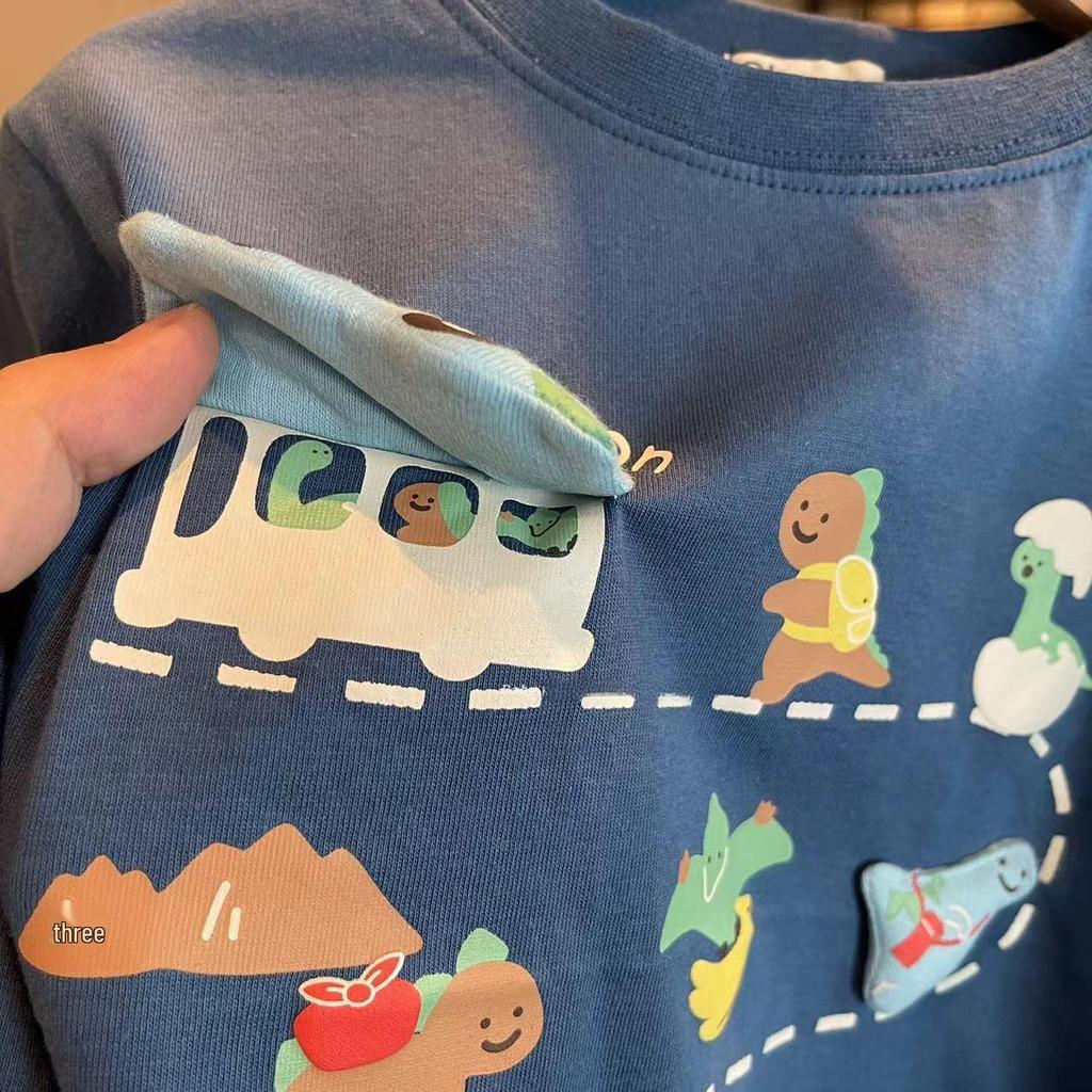 2025 3D Dinosaur Panda Rice Ball Japanese Style Summer Trendy Short-Sleeve T-Shirt for Men, Women, and Kids