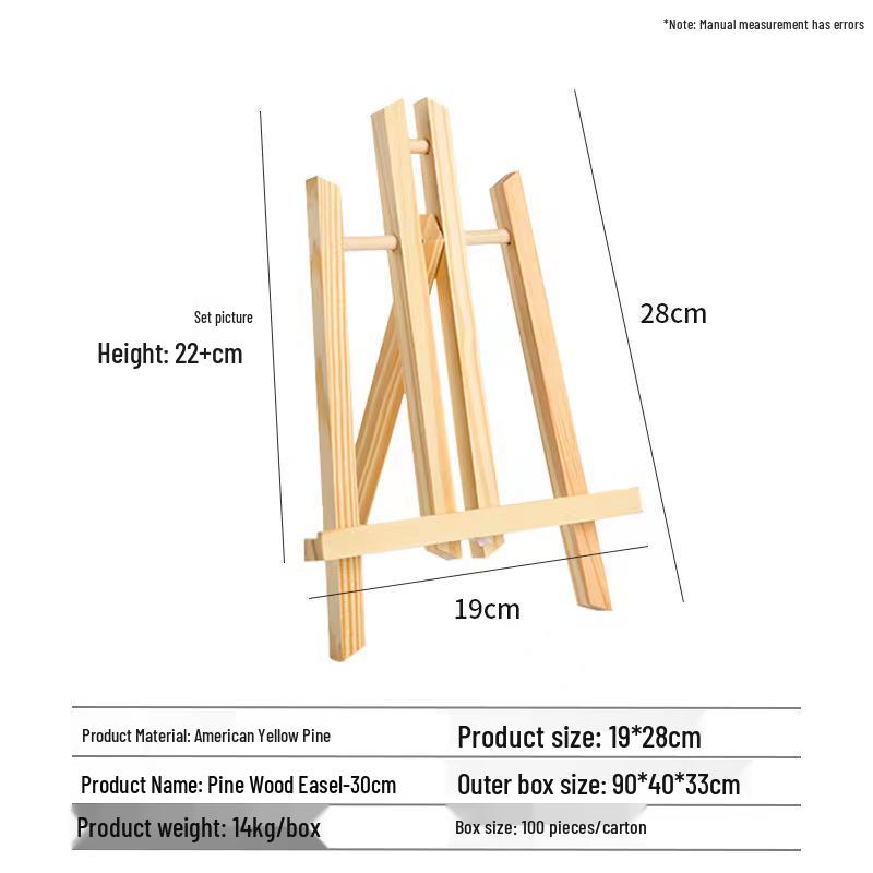 Portable Foldable Solid Wood Art Student Easel: Desktop Drawing Board and Artwork Display Stand