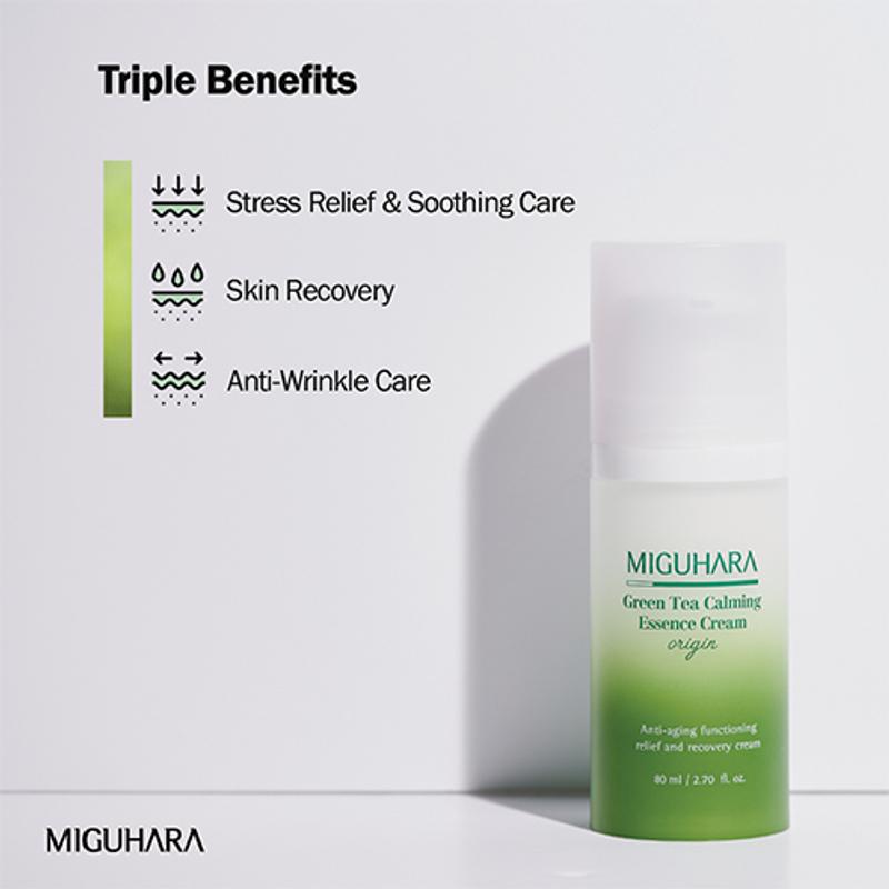 [MIGUHARA] Green Tea Calming Essence Cream Origin 80ml