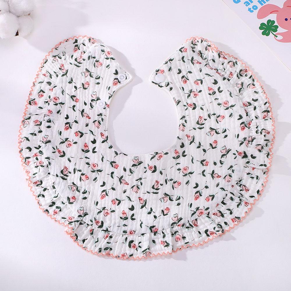 Ins Style Einfache Baumwoll-Baby-Lätzchen Neugeborenen-Druck Weiches Spucktuch Säugling Junge Mädchen Füttern Spucktuch Baby-Zubehör