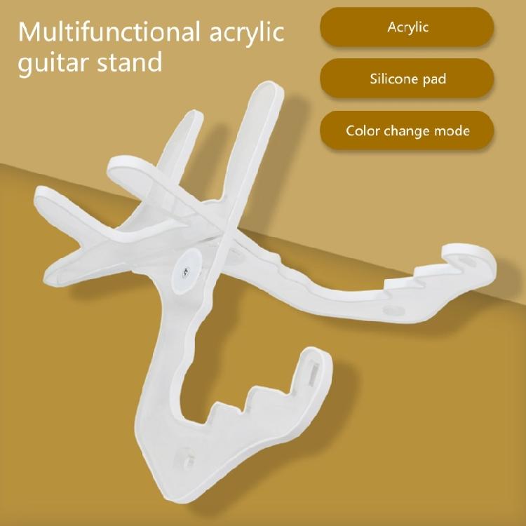 Folding Ukulele Holder Small Musical Instrument Stand Small Guitar Stand Thick Nonslip Ukulele Holder with Light